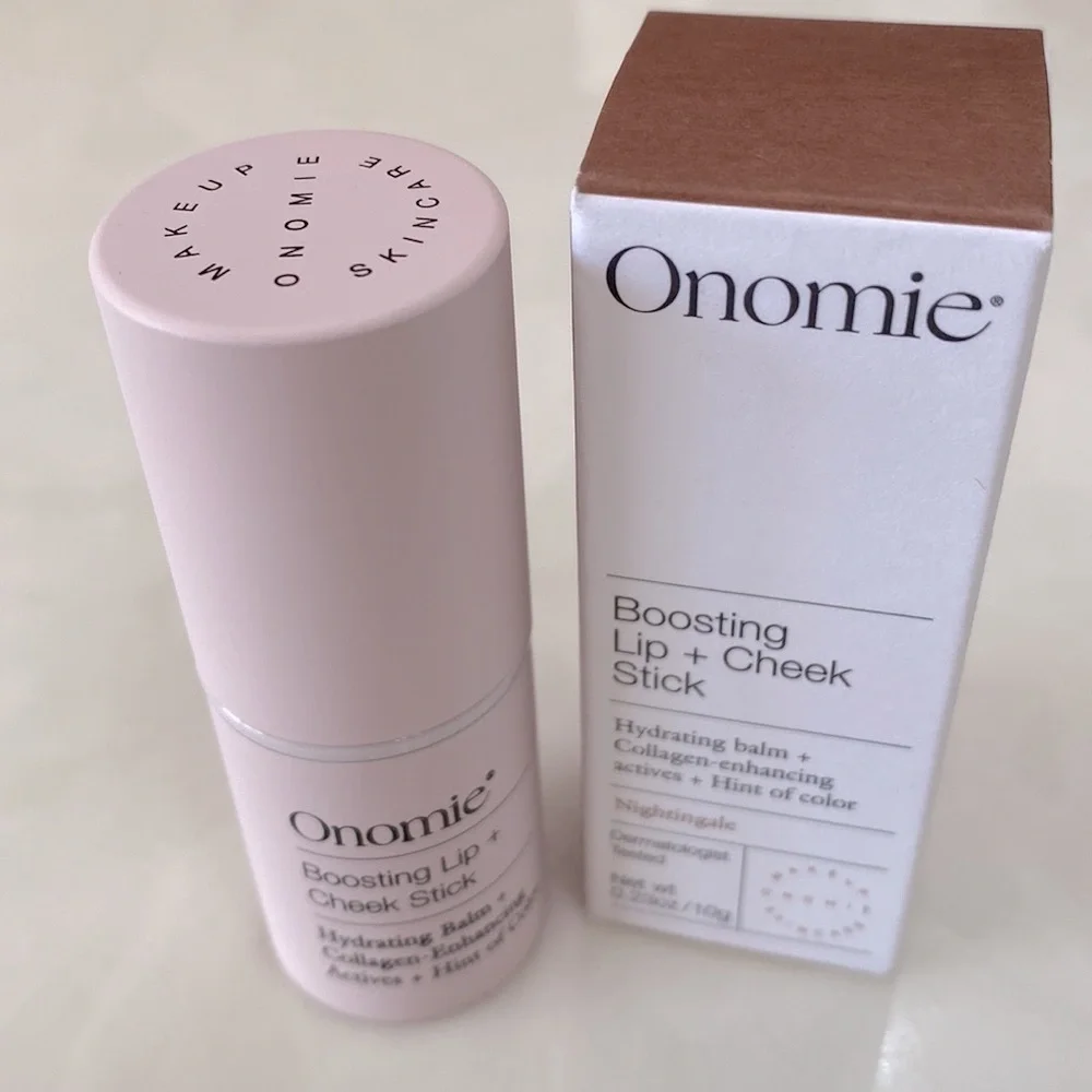 (BA1) ONOMIE Boosting Lip + Cheek Hydrating & Collagen Stick in Nightingale, 10g